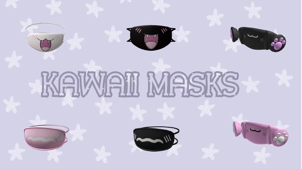 Codes For Kawaii Masks With Links Roblox Teehee Youtube - white kawaii face mask roblox id