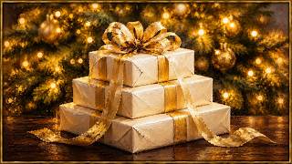 Festive Glow | Golden Christmas Gift Boxes | 30 Min Frame TV Art screenshot 3