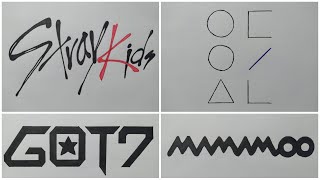 HOW TO DRAW KPOP LOGOS (STRAY KIDS, LOONA, GOT7 AND MAMAMOO) | Drawing Tutorial Part 3