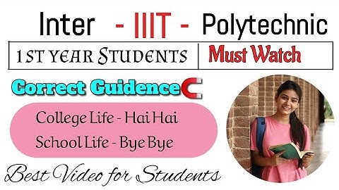 Rgukt iiit | Inter | Polytechnic | Correct Guidence for 1st Year Students | Welcome to College Life