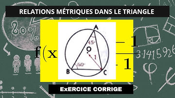 Relations Métriques Dans Le Triangle Rectangle