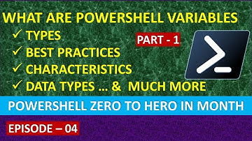 All About PowerShell Variables - Part 1  | EP 04 | PowerShell Zero to Hero in Month