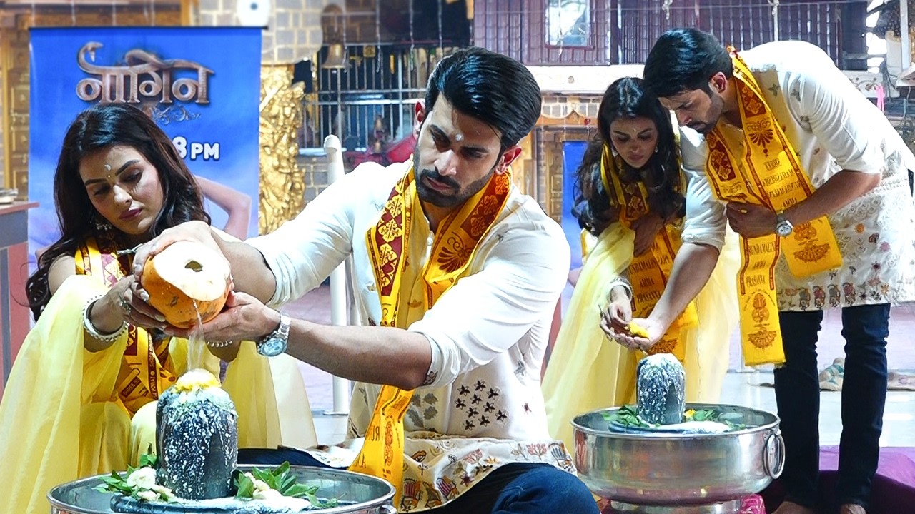 Priyanka Choudhary aka Ahana And Namik Paul Aka Aryamaan Performs Maha Shivaratri Puja