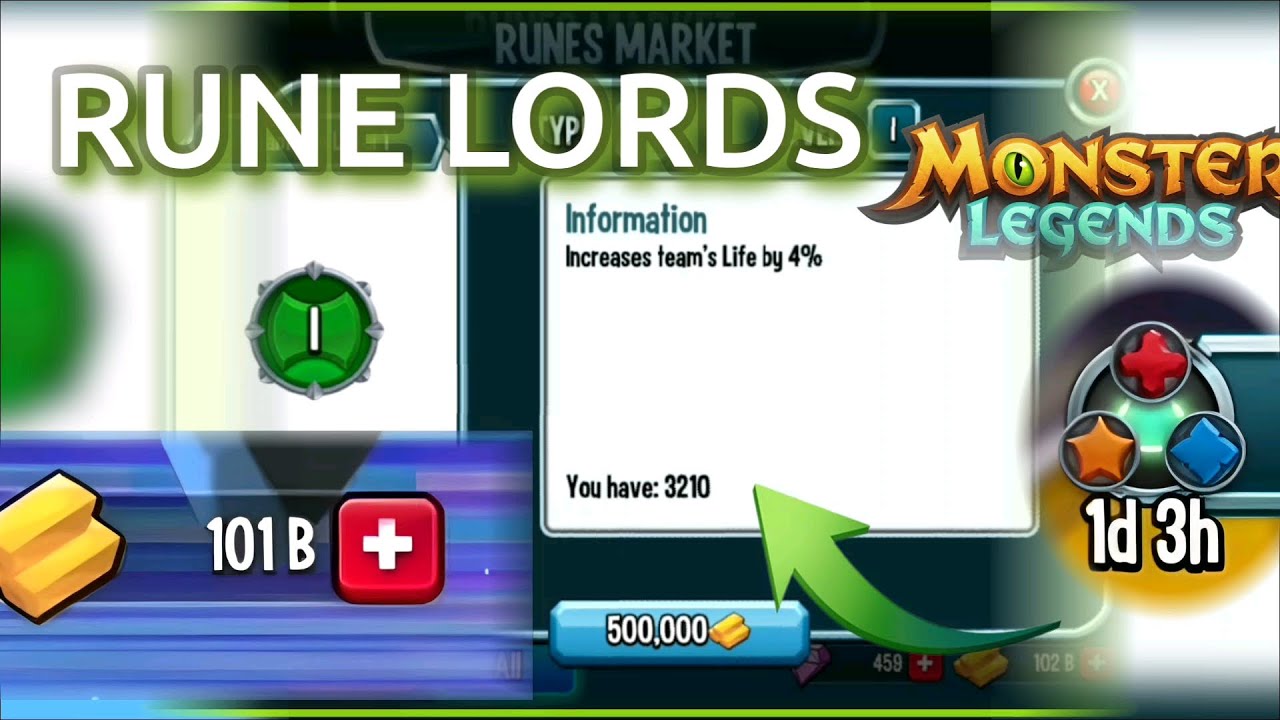 Rune Lords Buying 1B worth of Runes for Points (Monster Legends) YouTube