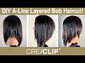 DIY A-Line Layered Bob Haircut at home!