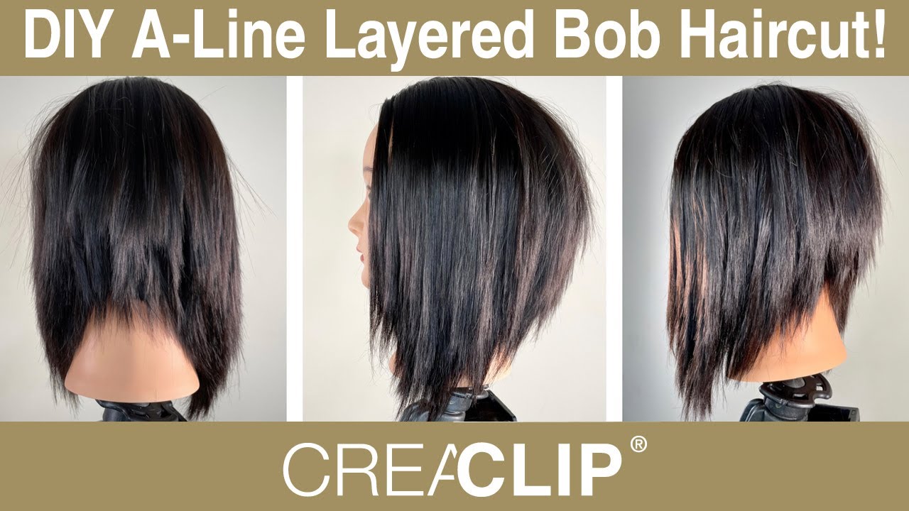 DIY A-Line Layered Bob Haircut at home! - YouTube