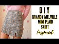 DIY Pleated Skirt with Two slits || Easy DIY Brandy Melville Inspired Skirt Tutorial || Free Pattern