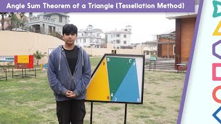 Angle Sum Theorem of a Triangle through a Tessellation Method
