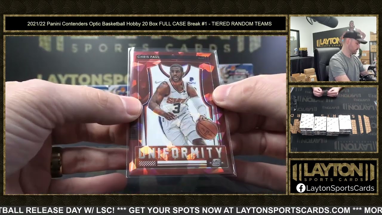 2021/22 Panini Contenders Optic Basketball Hobby 20 Box FULL CASE Break #1