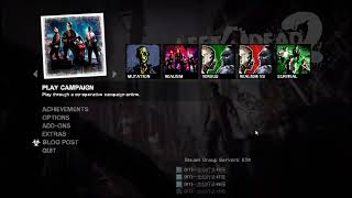 left 4 dead 2 menu