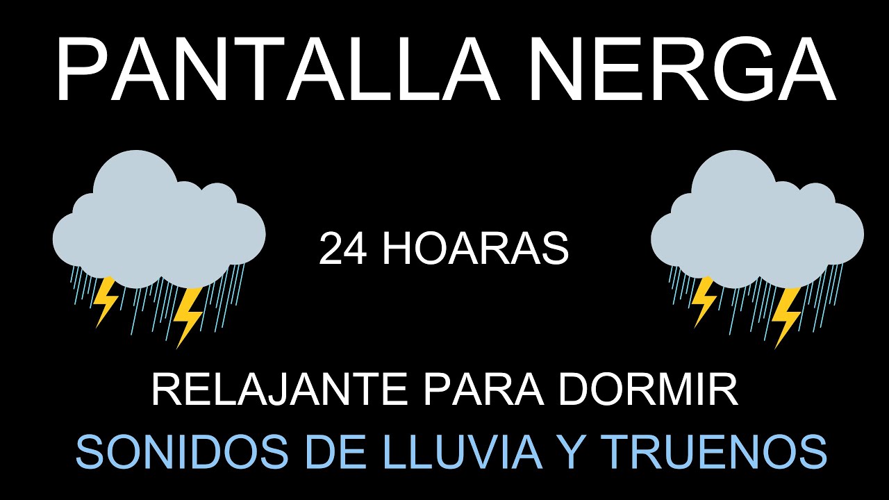 Dormir con la Tormenta: Sonidos de Lluvia y Truenos en Pantalla Negra ...