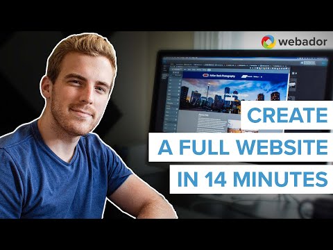 Create a full website in 14 minutes with Webador
