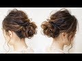 ☆かわいいお団子ヘアアレンジ！ベース巻きなし！くるりんぱだけでできます！Hair styling Hair arrangement 头发　헤어EASY Updo Hairstyle  ผม