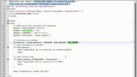 19  Se connecter à une BDD MySQL via PHP php et MySQL Tutorial débutant