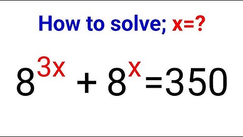 Math Olympiad Exponential Equation, Can You Solve? | Math Challenging problem |Exponential Equation