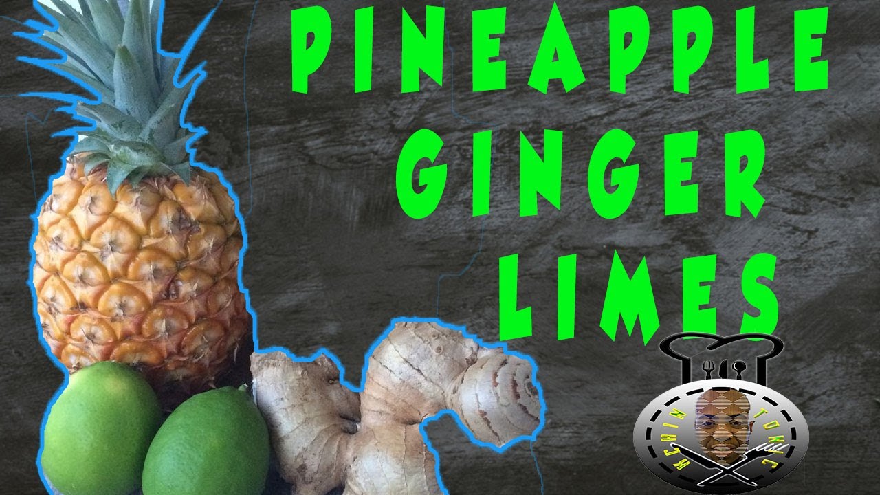 Pineapple Juice / Drink With Ginger and Limes Summer Recipe