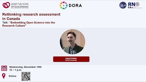 Embedding Open Science into the Research Culture An Institutional Perspective webinar