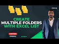 How to create multiple folders at once in excel