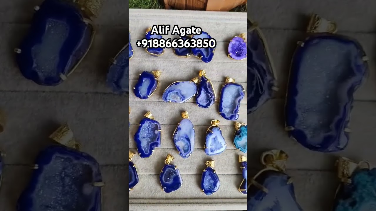 Natural Agate Drusy Pendent🤩 