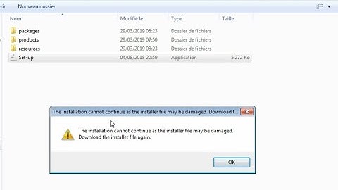 Hox fix : the installation cannot continue as the installer file may be damaged windows 7