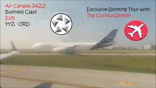 Flight Review & ORD Spotting - Air Canada JAZZ - Business Class SEAT 1A - E175 - YYZ to ORD
