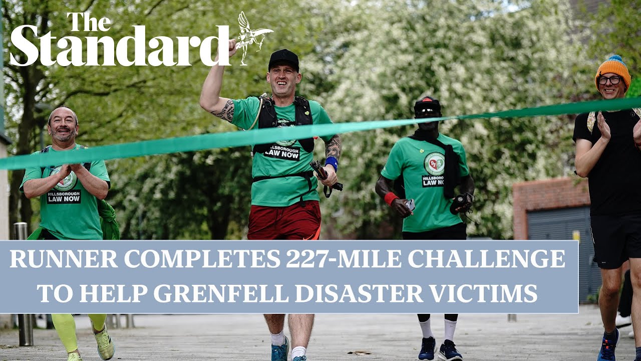 Runner reaches Grenfell Tower after 227-mile challenge to help disaster victims