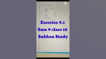 Ex. 9.1 Sum 9 #ncertmathsukkonstudy #sukkonstudymathclass10trigonmetry