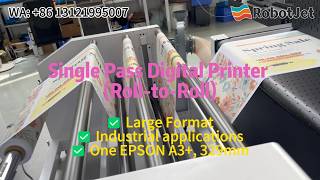 High-Speed Roll-to-Roll Single Pass Digital Printer! EPSON A3+, Industrial Scale! #rolltoroll