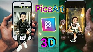 كيف تصمم صورتك بشكل 3d ببرنامج  Picsart | افضل تصاميم بيكس ارت  2022 screenshot 4