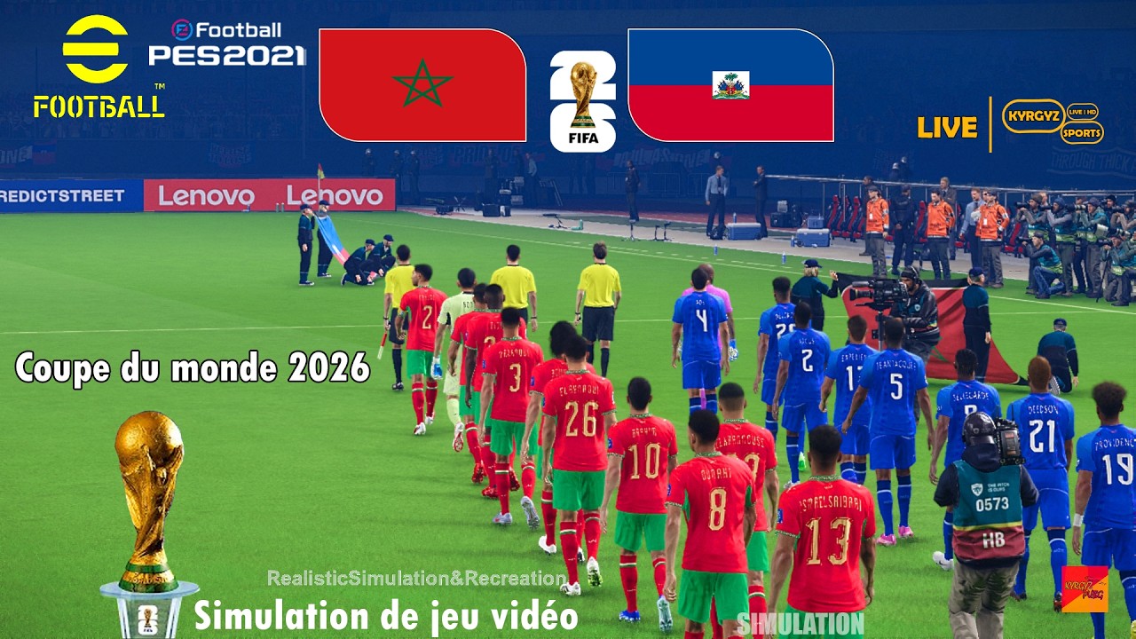 MAROC vs HAÏTI | Simulation complète et pronostic de la Coupe du Monde 2026 - PES 2021 sur PC