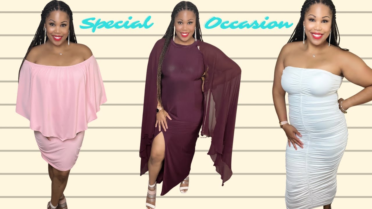 AMAZON SPECIAL OCCASION DRESSES- MIDSIZE to PLUS SIZE