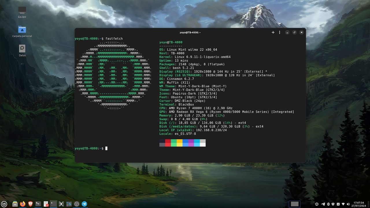 LIVE (27-07-2024) En Linux Mint 22 Wilma Cinnamon - YouTube