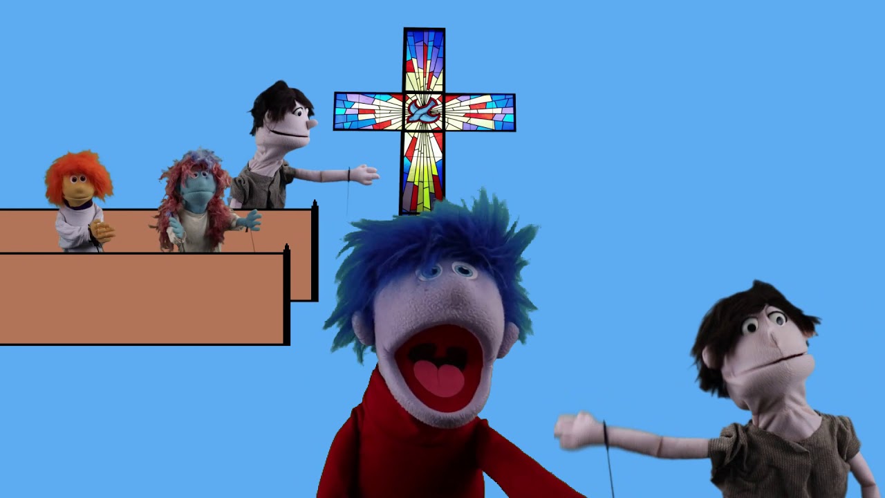 Puppets perform song Amen from Matthew West