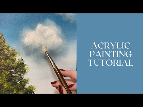 Big Fluffy Cloud - Easy Blending Method with Acrylics
