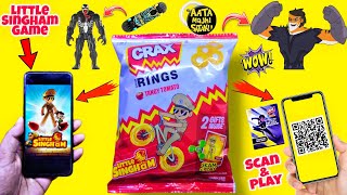 🤩 New Crax Rings With Little Singham Toys Inside | Let's Play Little Singham Game 🤩| Snacks Unboxing screenshot 3
