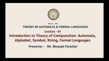 Theory of Automata & Formal Languages | Introduction to Theory of Computation- Automata, Alphabet |