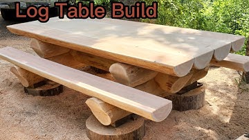 Log Building: Log Table With A Chainsaw 🇨🇦