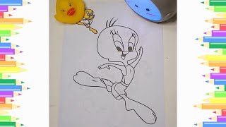 How to color Tweety Bird? Coloring Tweety | Coloring Pages.