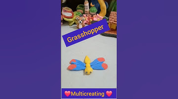 Grasshopper making with clay 😍 #shorts #youtubeshorts #trend #grasshopper #diy #art#@multicreating