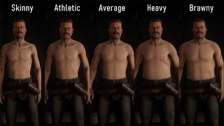 Red Dead Online - Comparing Every Male Body Type And How Weight Impacts Body Shape