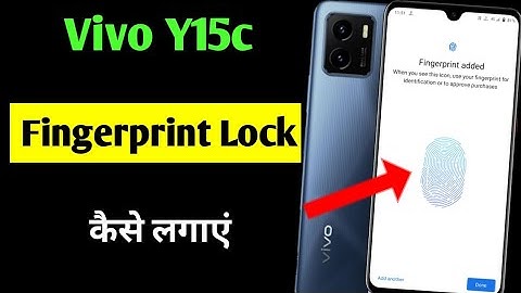 Vivo Y15c me fingerprint lock kaise lagaen | vivo Y15c fingerprint screen lock setting | vivo y15c