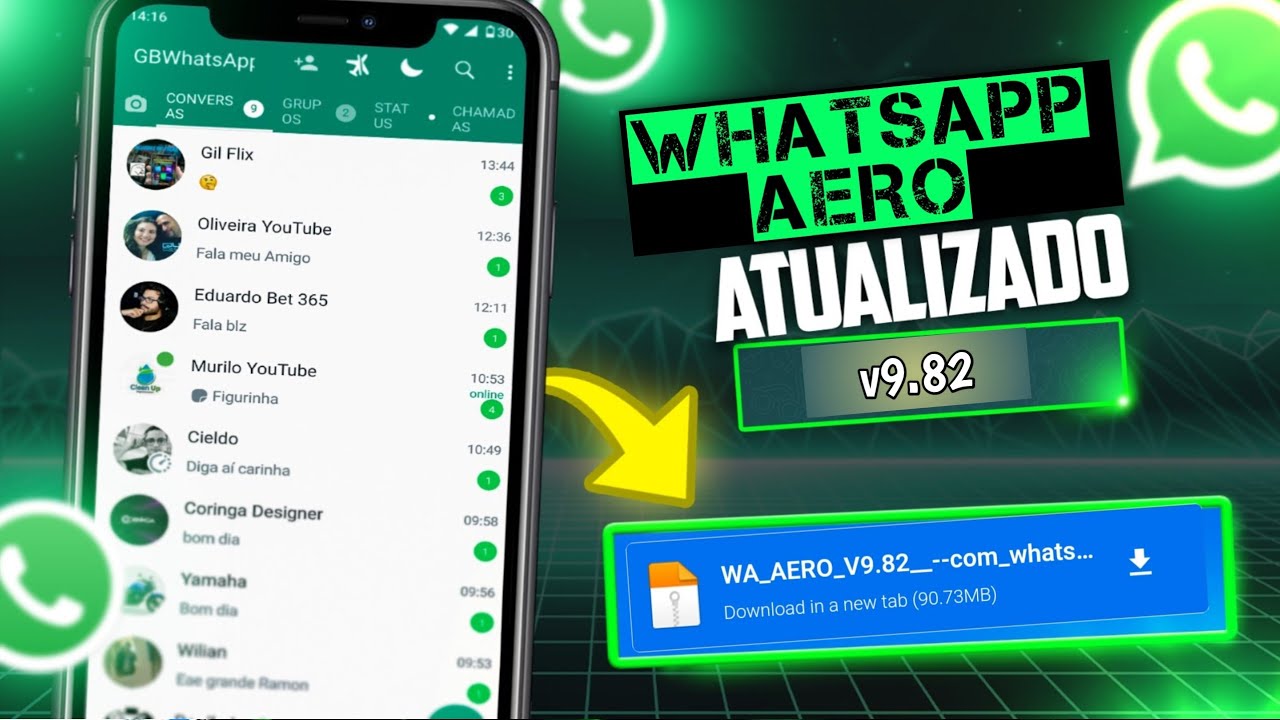 SAIU!🥳 NOVO WHATSAPP AERO v9.82 ATUALIZADO 2023 - YouTube