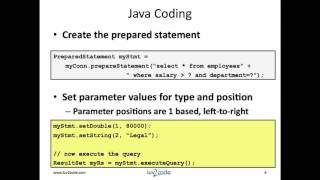 JDBC Tutorial   Part 5  Prepared Statements Full Hd