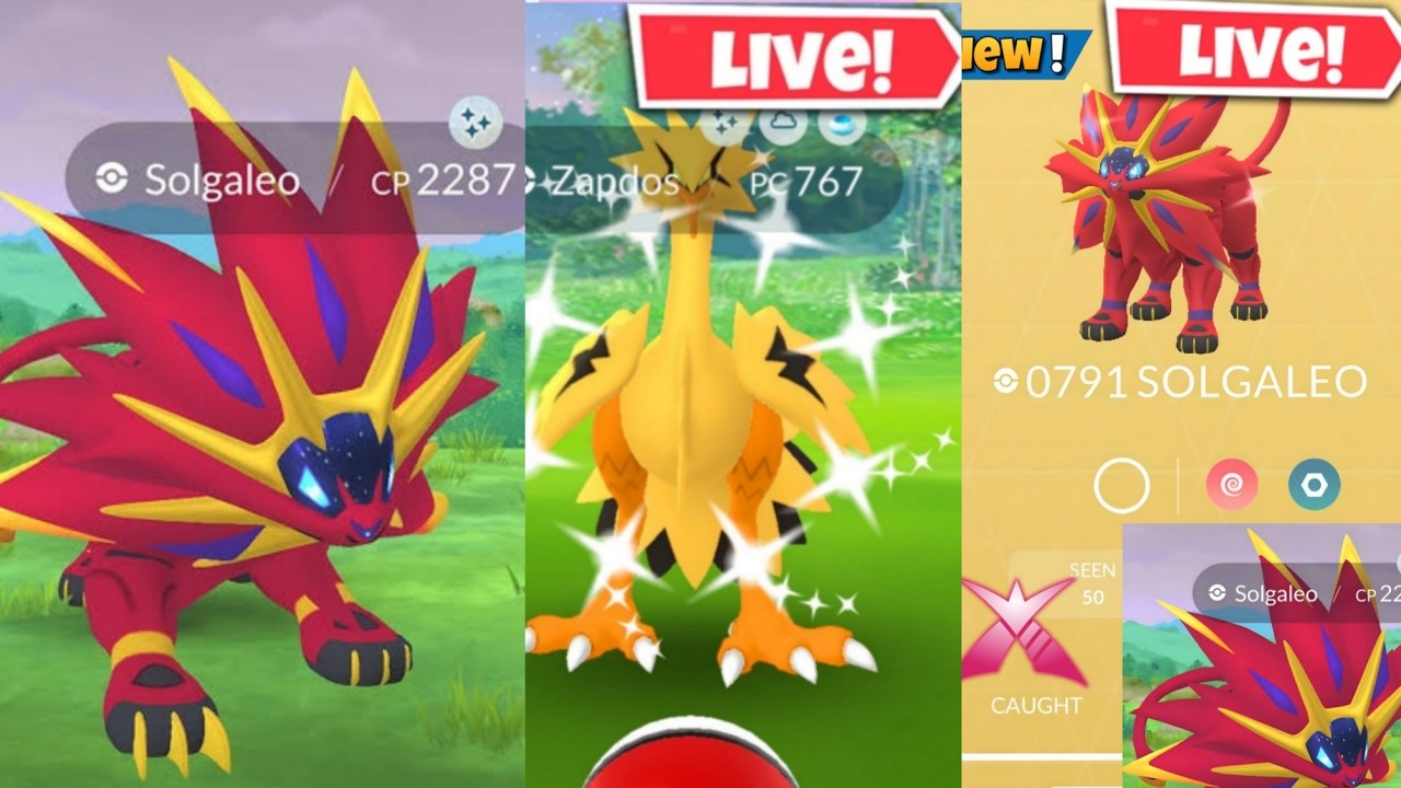 Hunting✨️Shiny Horsea & Solgaleo Raid Max Monday Pokemon Go