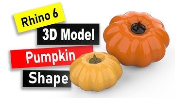 Pumpkin Organic Shape 3D Model in Rhino 6: Jewelry CAD Design Tutorial #87