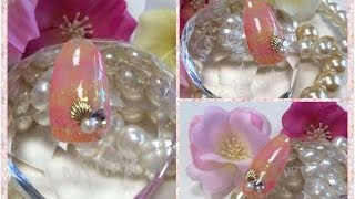 Summer Holiday Gel Polish Nail Art Tutorial 1 of 6~~ Simple Gel Marbling Nail Design