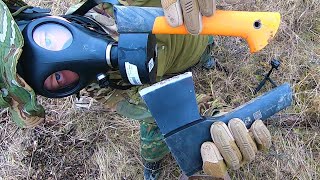 FISKARS X10 HATCHET  DESTRUCTION TEST  UNTIL IT BREAKS  AXE TEST EXTREME  HANDLE OVERSTRIKES