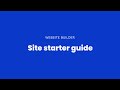 Website builder site starter guide how to build your website