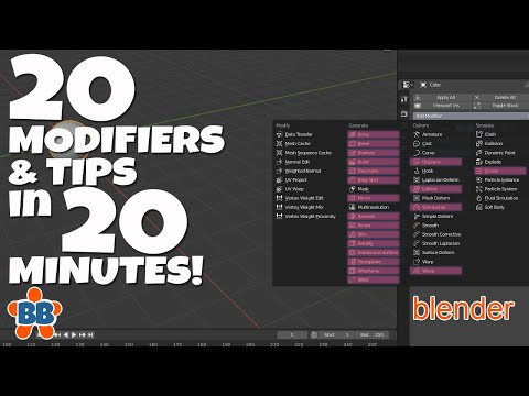 20 Blender Modifiers and Tips in 20 Minutes!