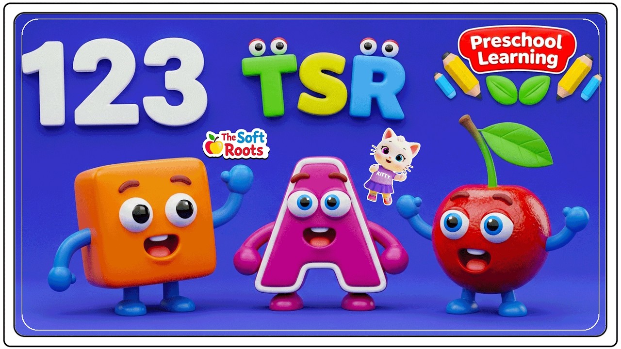 Preschool Learning activities for 3 year olds at home | Learn ABC Phonics Shapes Numbers Colors 🌈